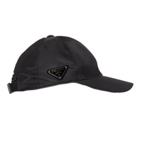 PRADA Recycled Nylon Baseball Caps Women's Black