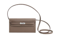 HERMES Kelly To Go Epsom Leather Wallet Women's 18 Etoupe Elephant Gray