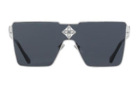 LOUIS VUITTON Metal Irregular Shape Sunglasses Men's Silver