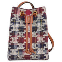 CELINE Triomphe Fabric Crossbody Bag Shoulder Bag Mini Women's Multicolor