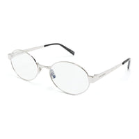 SAINT LAURENT Logo engraved Oval frame Glasses
