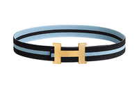 HERMES Belt Men's Black Width: 3.8cm