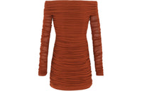 SAINT LAURENT SS24 Long-Sleeved Dresses Women's Deep Red