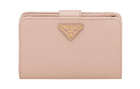 PRADA Saffiano Leather Wallet Small Size Women's Pink