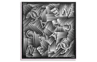 CHANEL Silk Scarves Women's Black/Pink