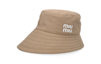 MIU MIU Cotton Bucket Hats Women's Brown