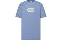DIOR SS24 Men Letter Embroidery Crew Neck Short Sleeve T-Shirt Blue