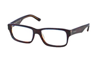 PRADA Metal Irregular Shape Eyeglass Frames Men's Brown