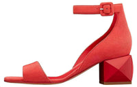 HERMES Choc Strap Sandals Women's Red