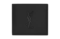 SAINT LAURENT Cow Leather Wallet Men's Black