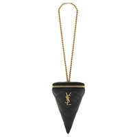 SAINT LAURENT Lambskin Brass Pendants Women's Black