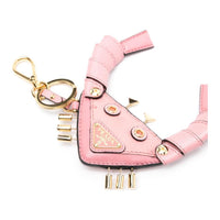 PRADA Calfskin Keychains Women's Pink