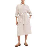 HERMES Coats Women's White Mink Fur