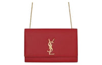 SAINT LAURENT KATE Cow Leather Shoulder Bag Crossbody Bag Medium Size Women's Red