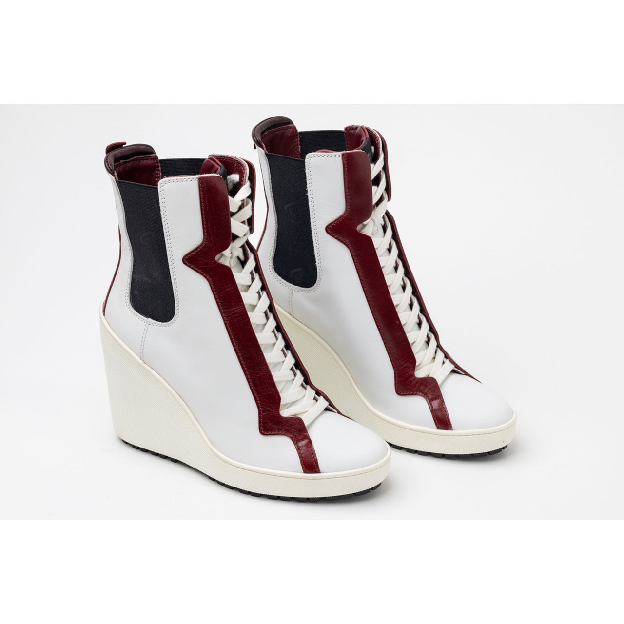 Hogan Lace-Up Wedge Boots