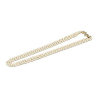 SAINT LAURENT Crystal Artificial Pearl Rhinestone Necklaces Women's Gold