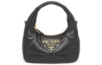 PRADA Lambskin Shoulder Bag, Crossbody Bag, Handbag Mini Women's Black