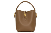 SAINT LAURENT Sheepskin Bucket Bag, Shoulder Bag Trumpets Women's Brown