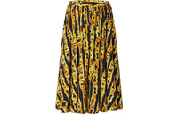 LOUIS VUITTON Chain Print Silk Midi Skirt