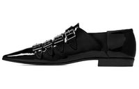 SAINT LAURENT Franklin Buckled Monk Shoes