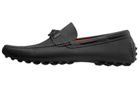HERMES Irving Men's Casual Shoes Men's Black Orange