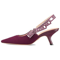 DIOR J'Adior Chunky Heel High Heels 6.5cm Women's Purple