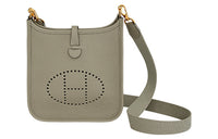 HERMES Cow Leather Backpack, Crossbody Bag, Shoulder Bag Women's Sage Green