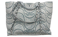 CHANEL Denim Beach Bag, Tote Bag, Shopping Bag, Handbag, Shoulder Bag Regular Women's Blue
