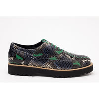 Hogan Snakeskin Platform Brogue Boots