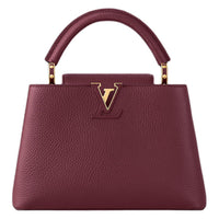 LOUIS VUITTON Capucines Leather Shoulder Bag Crossbody Bag Handbag Women's Griolet Red