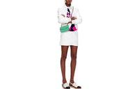 CHANEL Leather Short Skirts Women's White