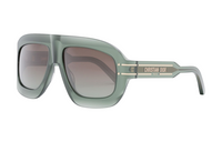 DIOR Acetate Irregular Shape Sunglasses Women's Green