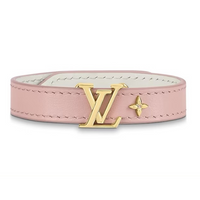 LOUIS VUITTON Canvas Cow Leather Bracelets Women's Pink