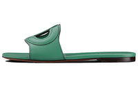 DIOR D-Club Slide Slippers Women's Green/Brown