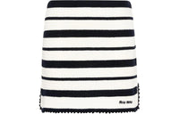MIU MIU Casual Short Skirts Women's Black White