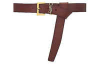 SAINT LAURENT Gold Pin Buckle Design Leather Belts Women's Brown Width: 2.5CM