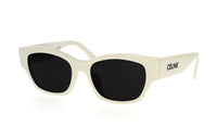 CELINE Acetate Irregular Shape Sunglasses Women's Beige