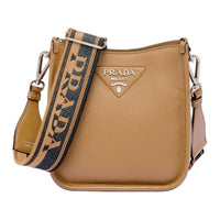 PRADA Leather Crossbody Bag Shoulder Bag Women's Caramel