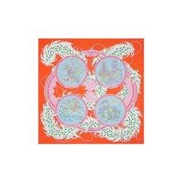 HERMES Silk Scarves Women's Orange