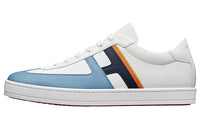 HERMES Boomerang Low Top Stylish Skateboarding Shoes Men's Blue White