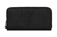 SAINT LAURENT Leather Wallet Men's Black
