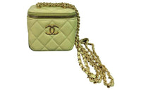 CHANEL Lambskin Shoulder Bag Regular Women's Green