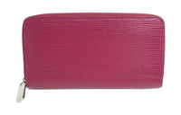 LOUIS VUITTON Zippy Epi Leather Wallet Women's Dark Pink
