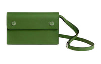 HERMES Epsom Leather Wallets Shoulder Bag Crossbody Bag Women's Green