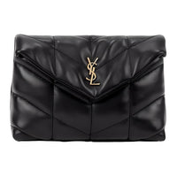 SAINT LAURENT Leather Clutch Men's Black