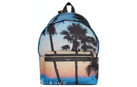 SAINT LAURENT City Nylon Backpack Regular Men's Sky Blue/Orange/Black
