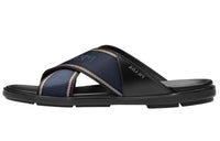 PRADA Slide Slippers Men's Black Blue