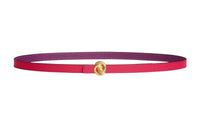 HERMES Leather Belts Women's Mexican Pink/Silver Lotus Purple