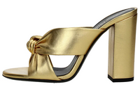 SAINT LAURENT Slide Slippers Women's Gold