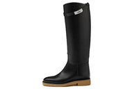 HERMES Faustine Knee-high Boots Women's Black